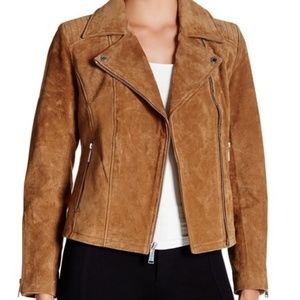 New BCBGeneration Genuine Suede Moto Jacket